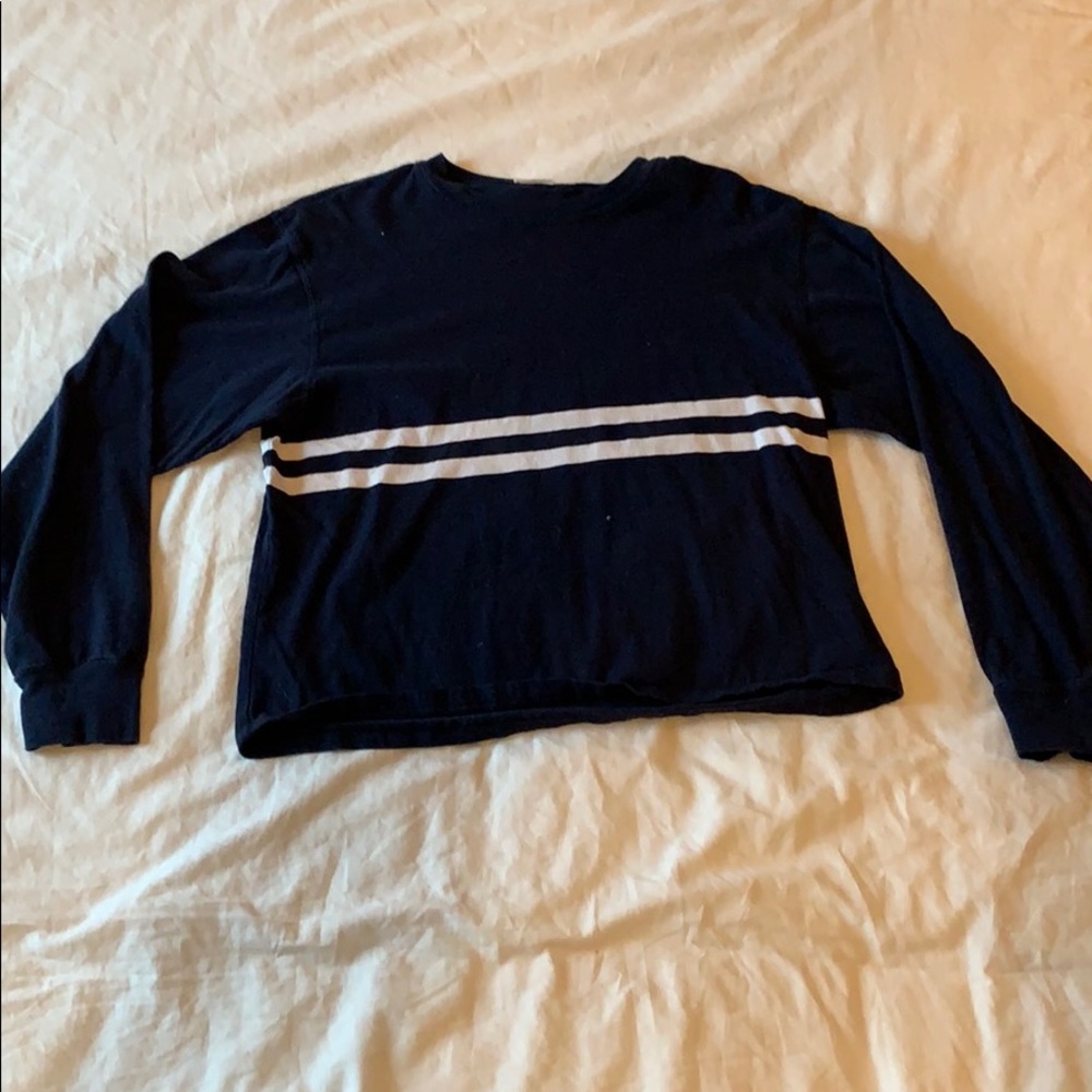 navy and white brandy brandy melville long sleeve